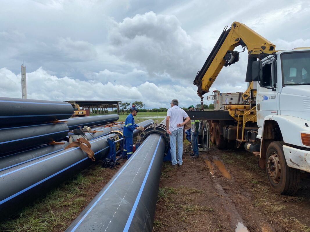 Equipe Complastec em obra de Adutora para o DMAE, em Uberlândia